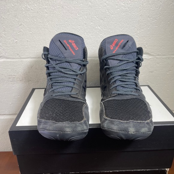 Asics Snapdown 3 1081A031 Black Gray Wrestling Shoes Lace up Men's 12.5 Wide - Picture 3 of 10